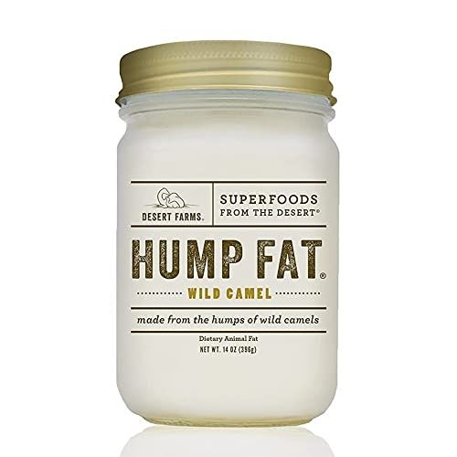 Desert Farms - Real Organic Cooking Camel Hump Fat - Halal, Paleo and Keto Certified - Quickly Melting Use For Fry [High Smoke Point] - 31 Fatty Acids &amp; Gluten-Free - Made In The USA [14 oz]