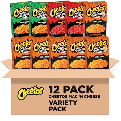Cheetos Mac &#39;N Cheese, 3 Flavor Variety Pack, (Pack of 12)