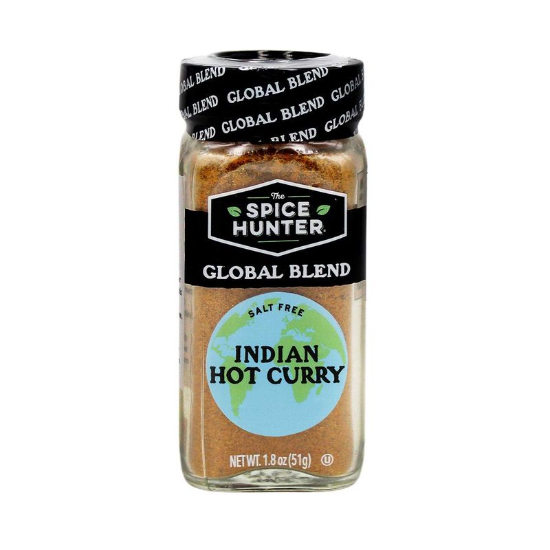 The Spice Hunter Curry, Hot, Indian, Blend, 1.8-Ounce Jar