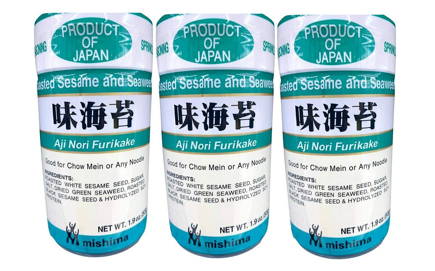 Mishima Aji Nori Furikake (Seasoned Mix), 1.09 Oz (Pack of 3 (1.09 oz x 3 Pack))
