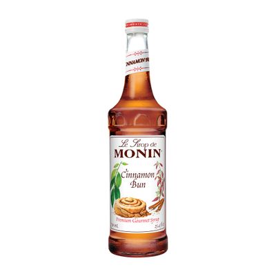Monin - Cinnamon Bun Syrup, Smooth and Sweet Cinnamon Flavor, Great for Frozen Coffees, Cocoas, &amp; Cocktails, Vegan, Non-GMO, Gluten-Free (750 ml)