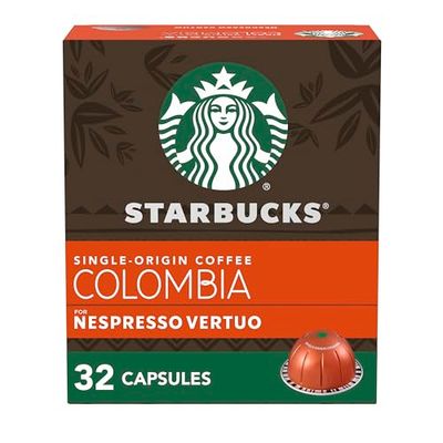 Starbucks by Nespresso Vertuo, Single-Origin Colombia, Medium Roast, Brews 7.8 oz.