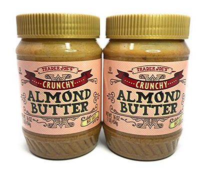 Trader Joes Crunchy No Salt Almond Butter, 16 Ounce (Pack of 2)