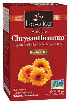 Bravo Tea Absolute Chysanthemum Herbal Tea Caffeine Free, 20 Tea Bags, 1 Count