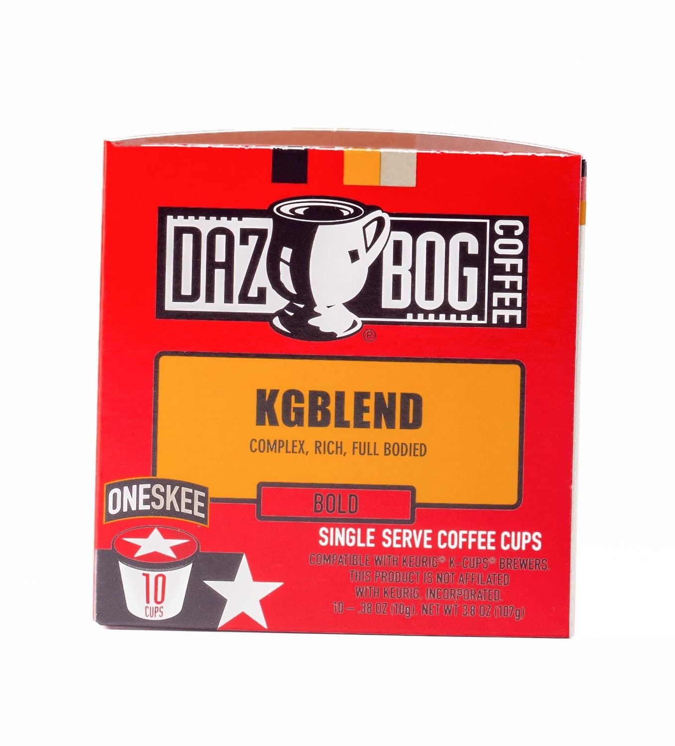 Dazbog Coffee | KG Blend | KCup Pods | Coffee Capsules | 10 Count | Intense Dark Roasted Flavor | Full-Bodied, Smoky, Pungent Blend | Intense &amp; Lively | Heavenly Rich | Pods for Coffee Maker