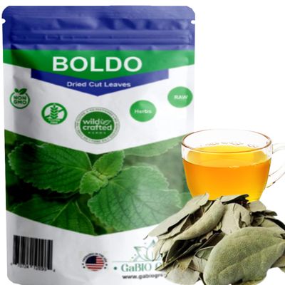 Gabio Green- Boldo Dried Leaves,(4 oz/114 Gr), whole Boldo Leaf, 100% Natural Detox, Hojas De Boldo, Peumus Boldus Herbal Tea, Boldo Tea, Packaged in The USA