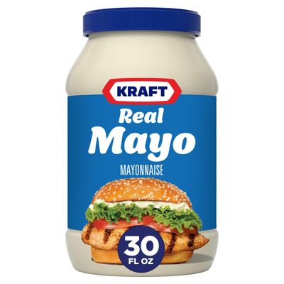 Kraft Real Mayo Creamy &amp; Smooth Mayonnaise, for a Keto and Low Carb Lifestyle, 30 fl oz Jar