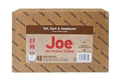 Joe Knows Coffee Single Serve Cups Pods and Capsules, Tall Dark and Handsome, 48 Count