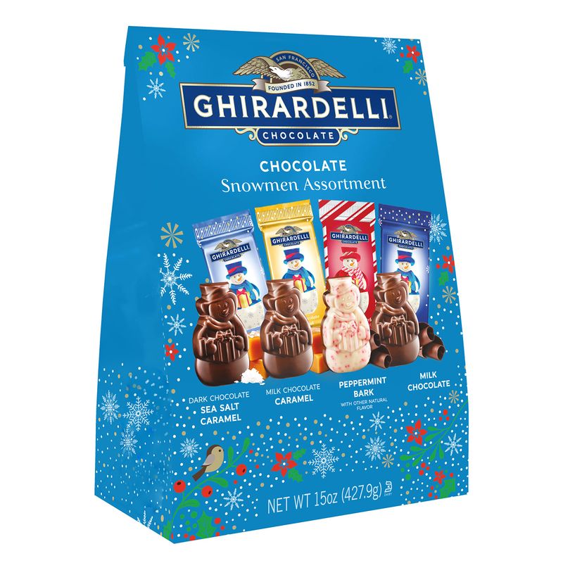 GHIRARDELLI Holiday Chocolate Snowmen Assortment, 15 Oz Bag