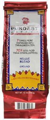 Puroast Low Acid Ground Coffee House Blend - 12 oz
