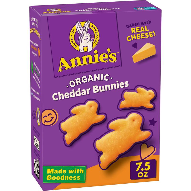 Annie's Organic Cheddar Bunnies Baked Snack Crackers, 7.5 oz.
