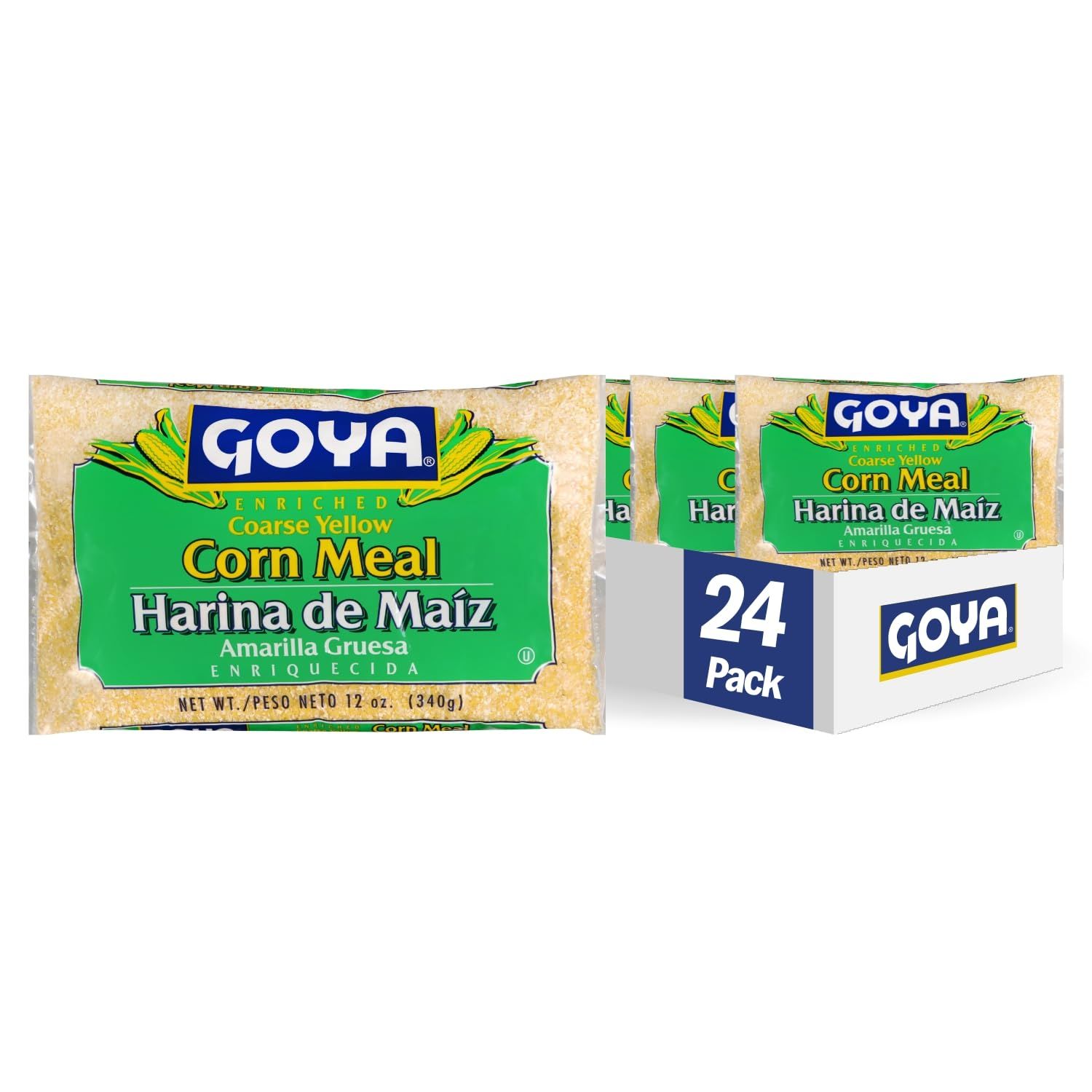 Goya Foods Coarse Yellow Corn Meal, 12 Ounce (Pack of 24)