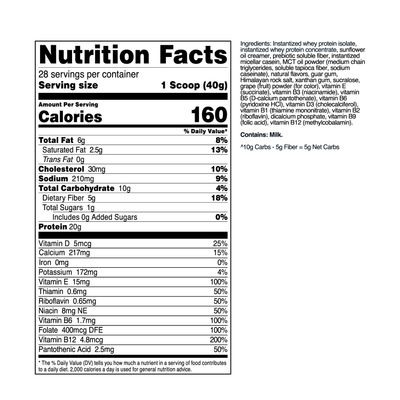 TransformHQ Meal Replacement Shake Powder 28 Servings (Blueberry Cheesecake) - Gluten Free, Non-GMO