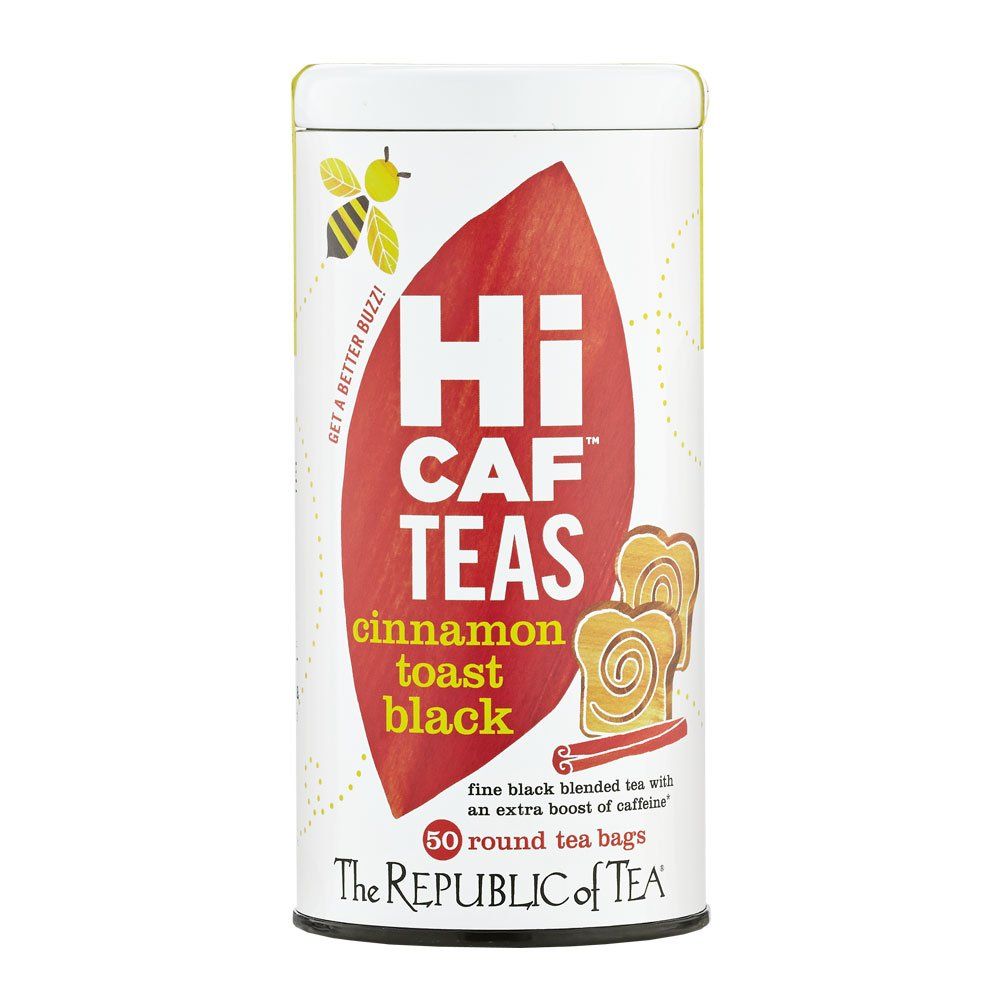 The Republic of Tea - HiCAF Cinnamon Toast Black Tea, 50 Tea Bags, High in Caffeine