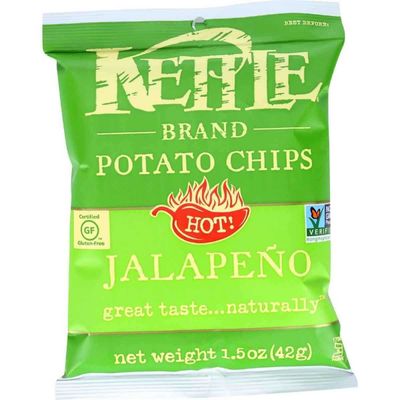 Kettle Brand Jalapeno Potato Chips, 1.5 Ounce - 24 per case.