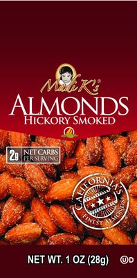 Madi K&#39;s Hickory Smoked Almonds, 1-Ounce Bags (Pack of 48)