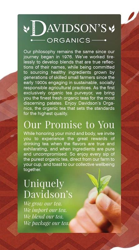 Davidson's Organics, South African Rooibos, 25-count Tea Bags, Pack of 6