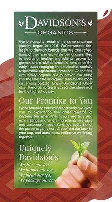 Davidson's Organics, South African Rooibos, 25-count Tea Bags, Pack of 6