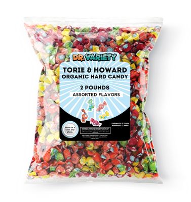 Torie and Howard Organic Hard Candy Assortment - Individually Wrapped Organic Candy, Hard Candy Bulk, 2 Pound Bag - By Dr. Variety