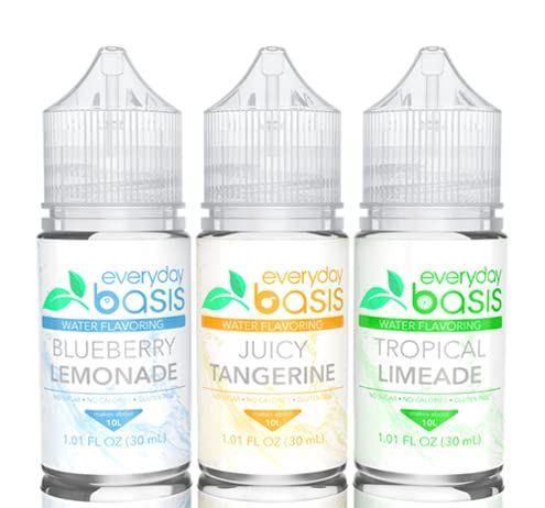 Everyday Basis Water Flavoring - Liven Up Your Water - Great Taste - Great Flavors - Keto Friendly, 0 Calories - No Dyes or Food Coloring (Citrus Variety Pack)