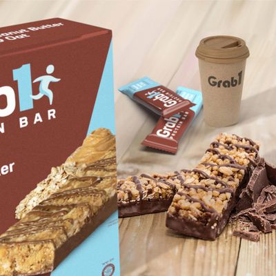 Grab1 Protein Bars, Peanut Butter and Oat Protein Bar (2 Pack - 10 Bars) | Delicious and Nutritious | Low Calorie | Perfect for Meal Replacement &amp; Snacking | Certified Kosher