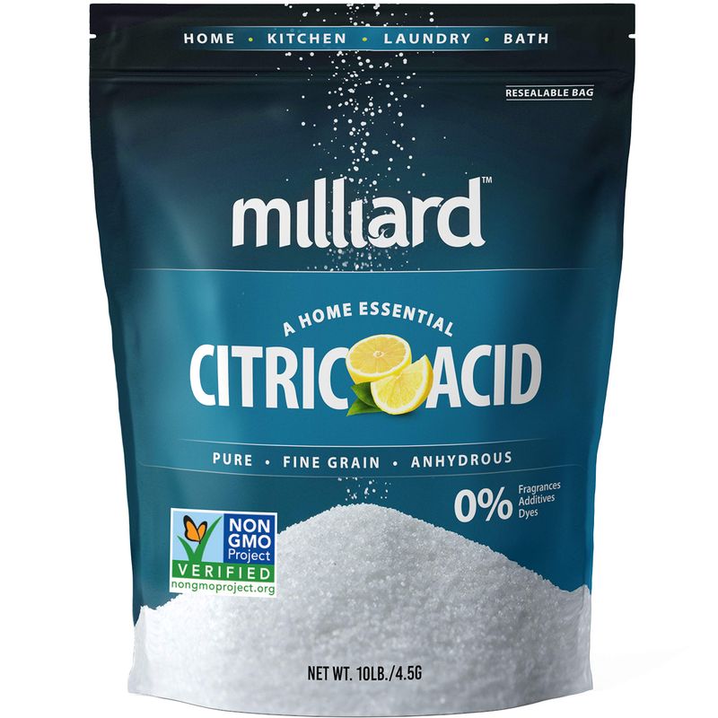 Milliard Citric Acid 10 Pound - 100% Pure Food Grade Non-GMO Project Verified(10 Pound)