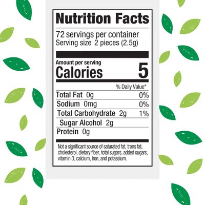 Stevita Hum, Spearmint - Sugar-Free Gum - 12 Pieces, Pack of 12 - Supports Oral Health - Non-GMO, Vegetarian, Keto, Gluten Free - 72 Total Servings