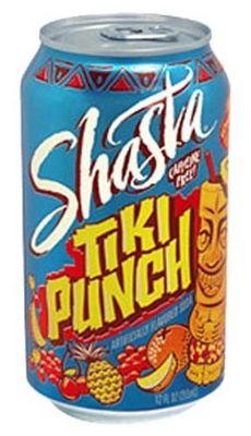 Shasta Soda, Tiki Punch, Caffeine Free, 12 oz can, 12 pk