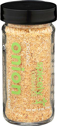 Spicely Organic Onion Granulates 1.80 Ounce Jar Certified Gluten Free