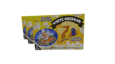Cousin Willie&#39;s Simply Better White Cheddar Microwave Popcorn (3 Boxes)