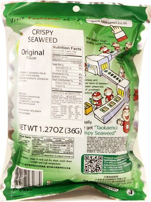 Tao Kae Noi Hi Crispy Seaweed Original Flavor, 1.41oz x 6packs
