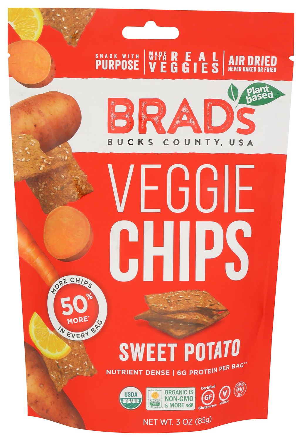 Brad&#39;s Raw, Chips Sweet Potato Organic, 3 Ounce