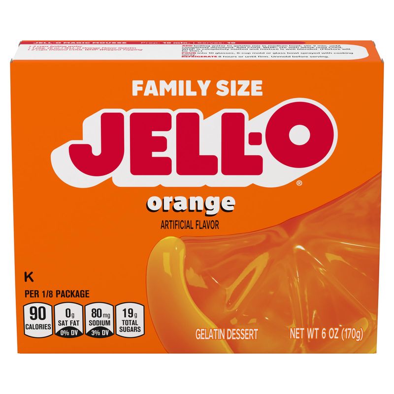 Jell-O Gelatin Dessert Orange, 6 oz