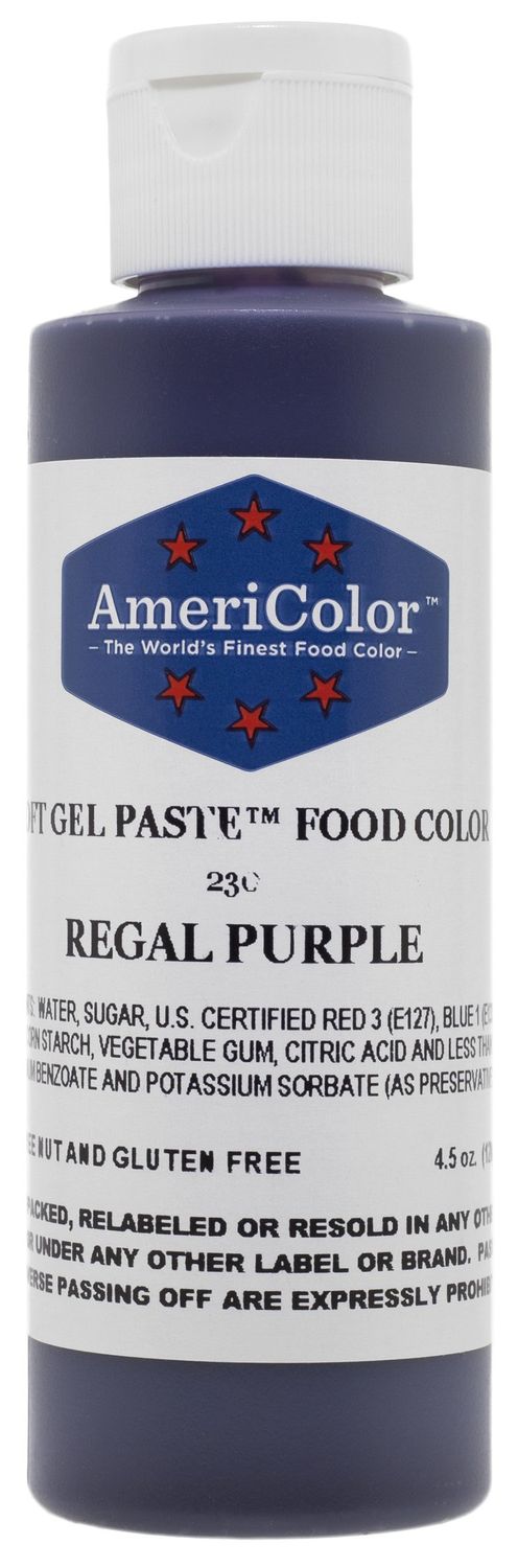 Americolor Soft Gel Paste Food Color, 4.5-Ounce, Regal Purple