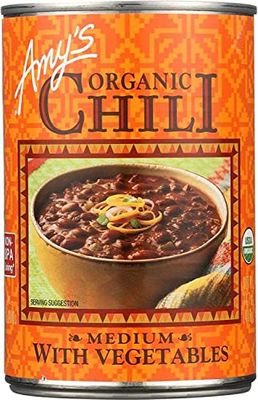 Amy&#39;s Organic Chili, Vegan Medium Chili, Gluten Free, Made With Organic Vegetables, 14.7 Oz