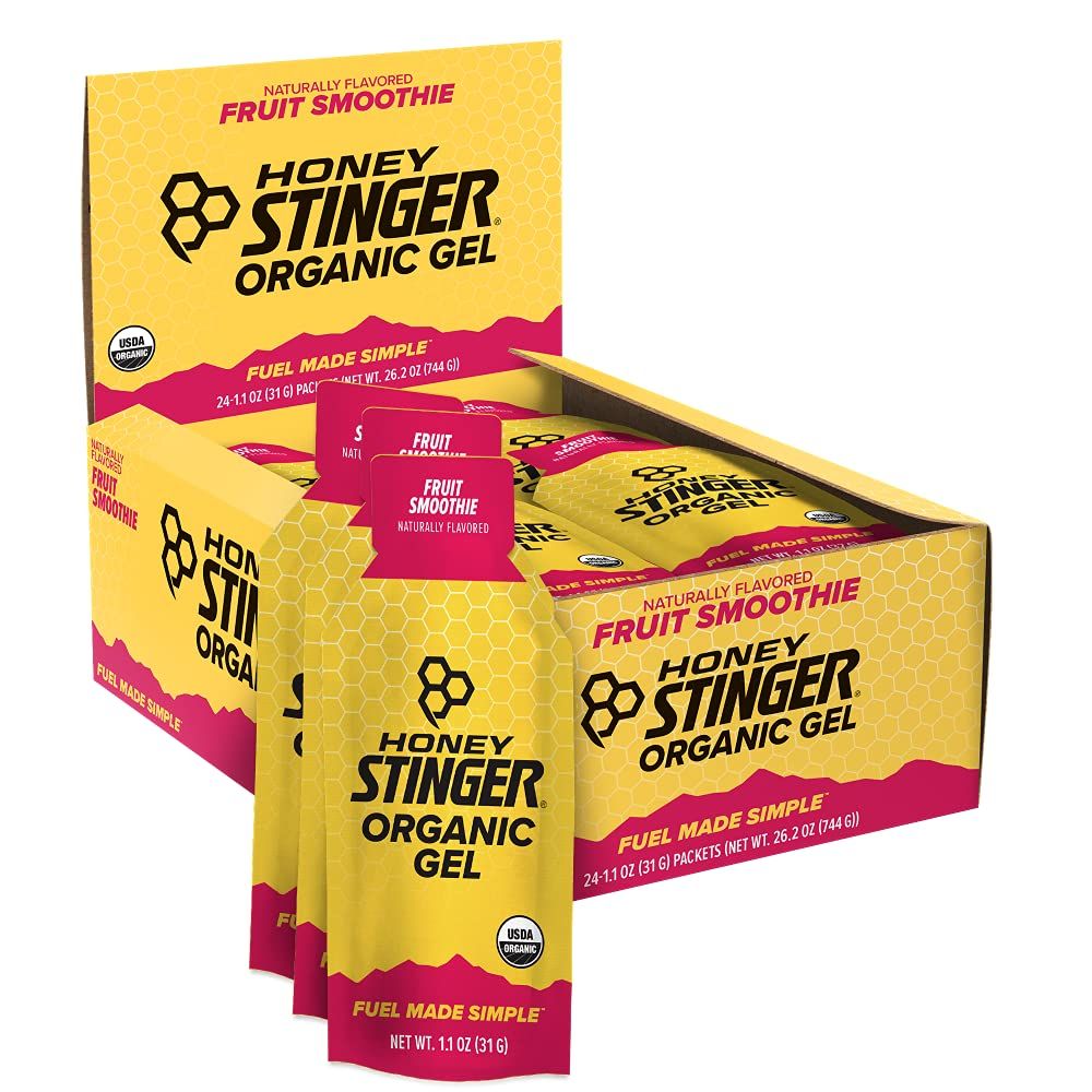 HONEY STINGER Food Organic Fruit Gel 24 Count (Pack of 1)