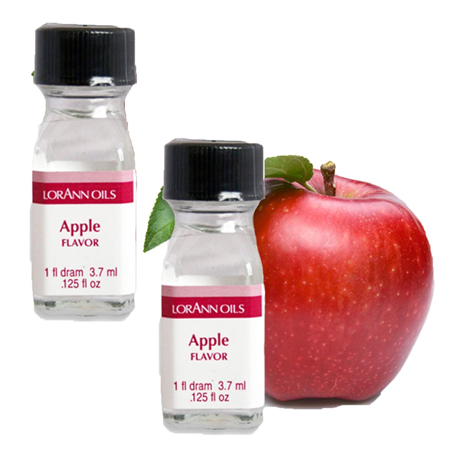 LorAnn Apple SS Flavor, 1 dram bottle (.0125 fl oz - 3.7ml - 1 teaspoon) 2 pack