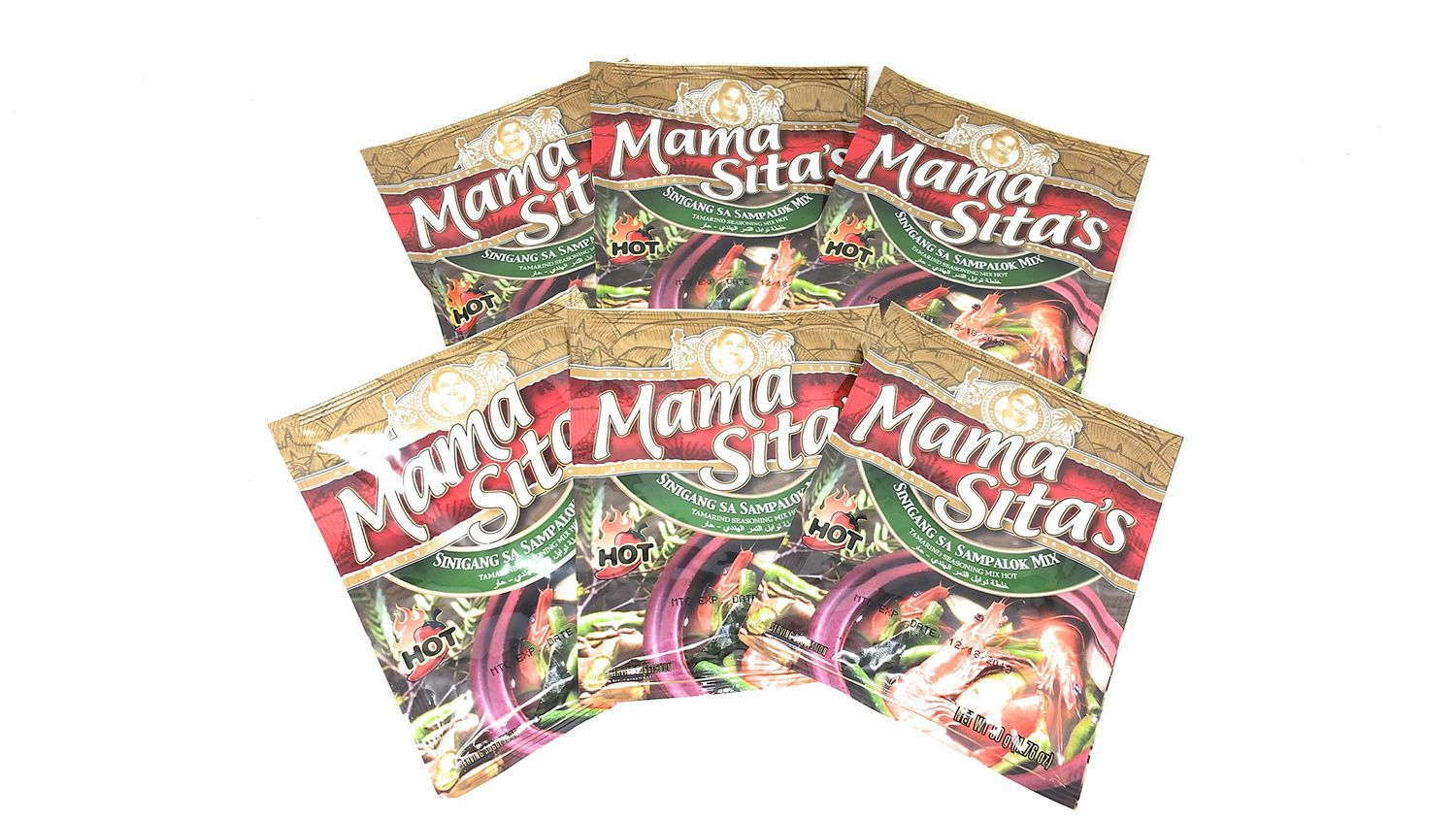 Mama Sita&#39;s Sinigang Sa Sampalok Mix Tamarind Seasoning Mix Hot 50g (1.76oz) 6 Pack