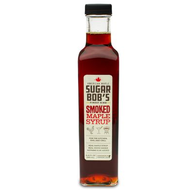 Sugar Bobs Finest Kind - Smoked Maple Syrup, Real Maple Syrup Infused with Wood Smoke, Made in Vermont, For the Bar, Kitchen, and Grill, 8.45 fl oz