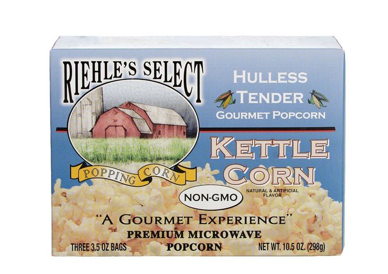 Riehle's Select Popcorn Hulless Kettle Microwave Popcorn - 12 Boxes (36 Packs)