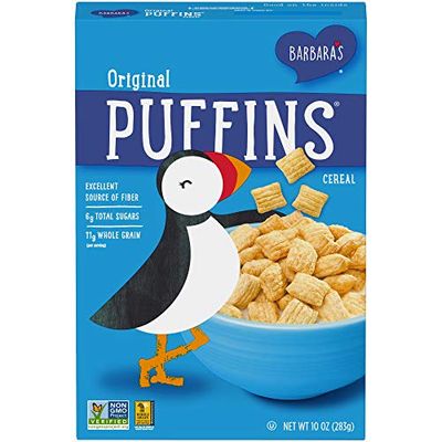 Barbara&#39;s Puffins Original Cereal, Non-GMO, Vegan, 10 Oz Box (Pack of 6)