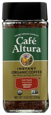Cafe Altura Organic, Fair Trade, Freeze Dried Instant 3.53 Oz (Pack Of 6)