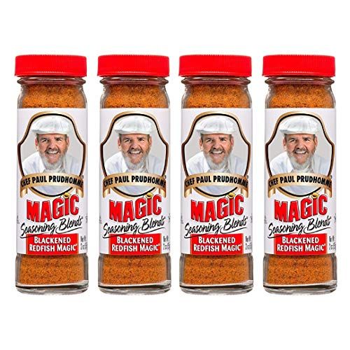 Pack of 4 Chef Paul Blackened Redfish Magic Seasoning, 2-Ounce bottles