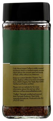 Cafe Altura Organic, Fair Trade, Freeze Dried Instant 3.53 Oz (Pack Of 6)