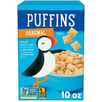 Barbara's Puffins Original Cereal, Non-GMO, Vegan, 10 Oz Box (Pack of 6)
