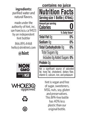 Hint Water Watermelon Single Bottle, One 16 Ounce Bottle, Pure Water Infused with Watermelon, Zero Sugar, Zero Calories, Zero Sweeteners, Zero Preservatives, Zero Artificial Flavors
