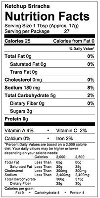 Traina Home Grown Gourmet Sriracha Ketchup - No Corn Syrup, Non GMO, 16 oz bottle