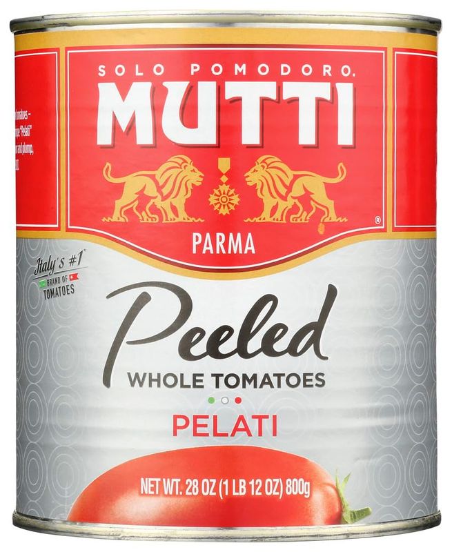 Mutti Whole Peeled Tomatoes (Pelati), 28 oz. | 12 Pack | Italys #1 Brand of Tomatoes | Fresh Taste for Cooking | Canned Tomatoes | Vegan Friendly &amp; Gluten Free | No Additives or Preservatives
