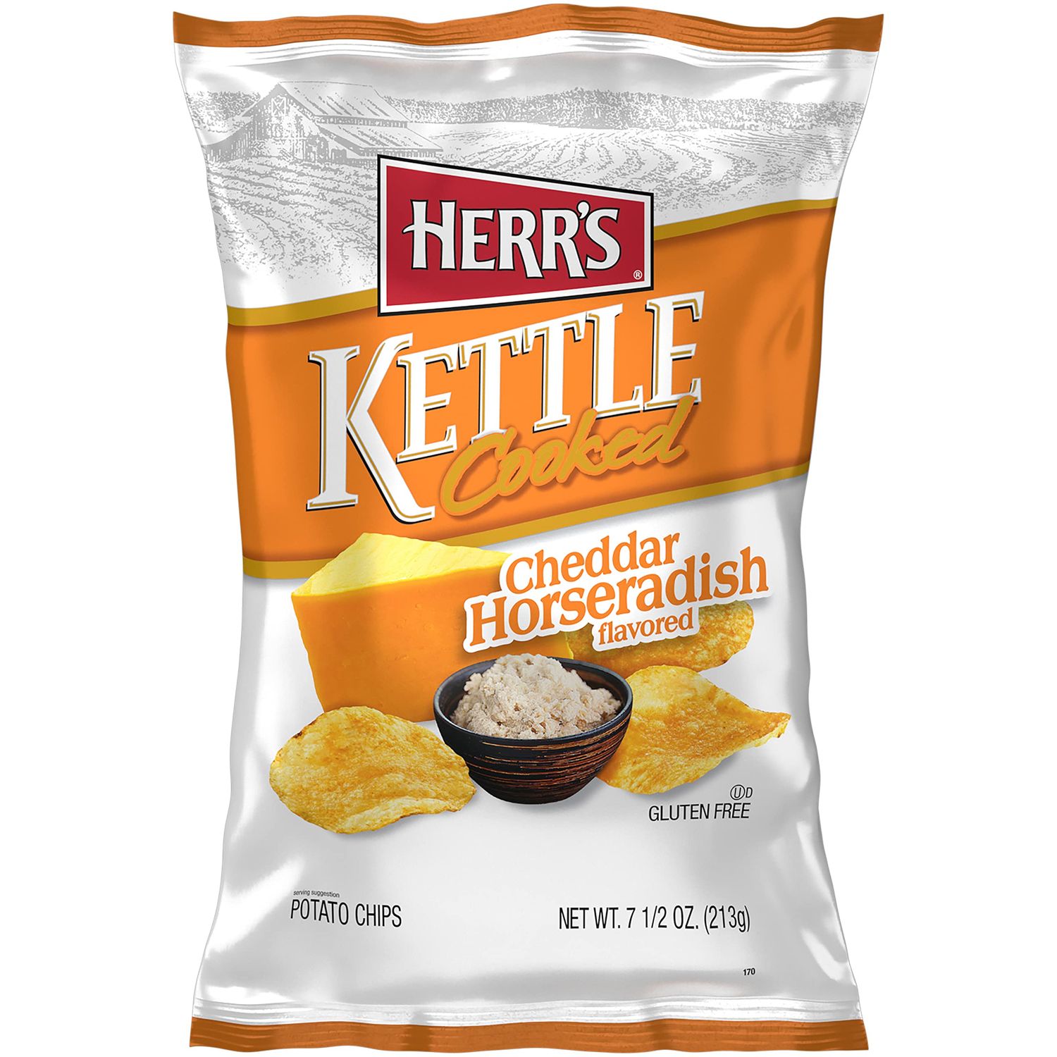 Herr&#39;s Cheddar Horseradish Kettle Chips, 7.5 Ounce ( Pack May Vary )