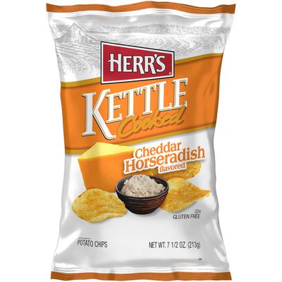 Herr&#39;s Cheddar Horseradish Kettle Chips, 7.5 Ounce ( Pack May Vary )